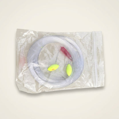 Kit de pêche du kit de survie : fil, hameçons, flotteurs et leurres
